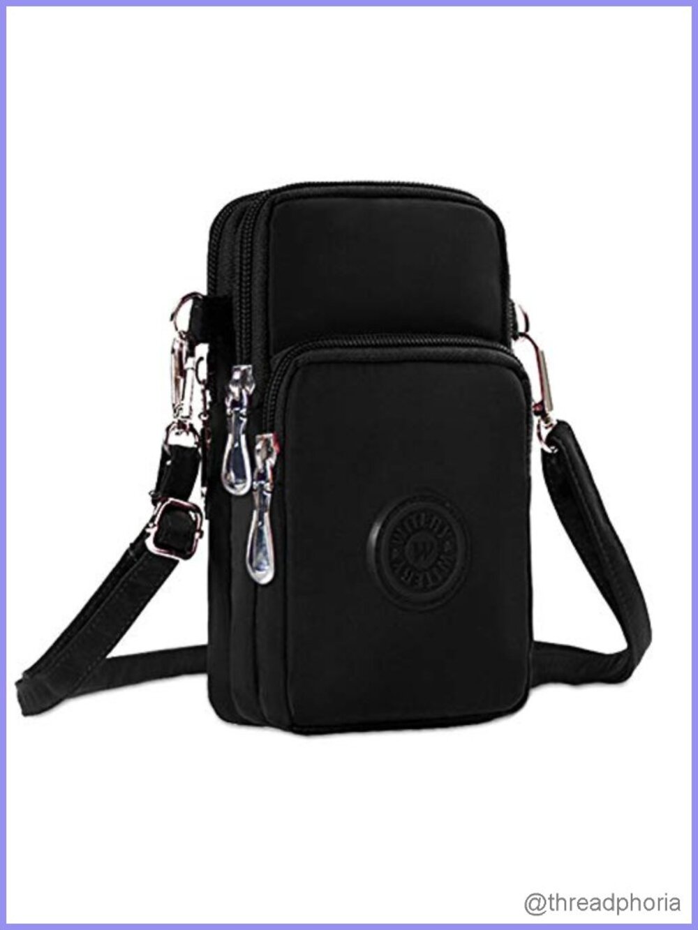 Nylon Lightweight Adjustable Strap Small Crossbody Bag Cell Phone Purse